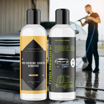 JS Enterprise™ Pro Supreme Scratch Remover 125 ml and Trim Restorer 100 ml each Pack of 2