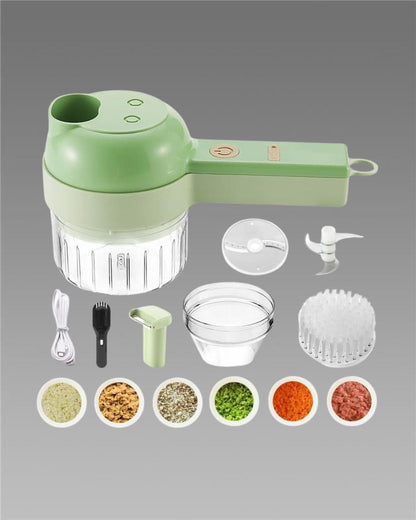 JS Enterprise™ 4 in 1 Portable Electric Vegetable Cutter Set