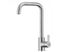Fossa High Pressure Kitchen Faucet 360° Swivel, Stainless Steel Kitchen Faucet, Kitchen Mixer Tap with High L Bend Spout-257mm (Silver)